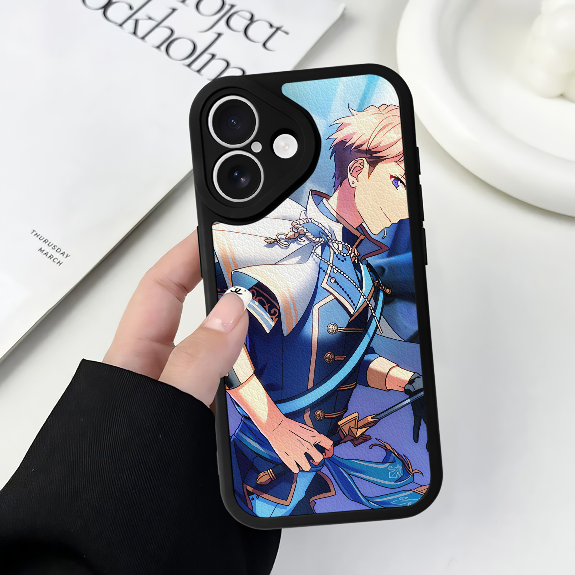 （画像用） あんさんぶるスターズ! Ensemble Stars 【iPhone 16シリーズ対応】シリコンスマホケース（レザー調） 材質：シリコン